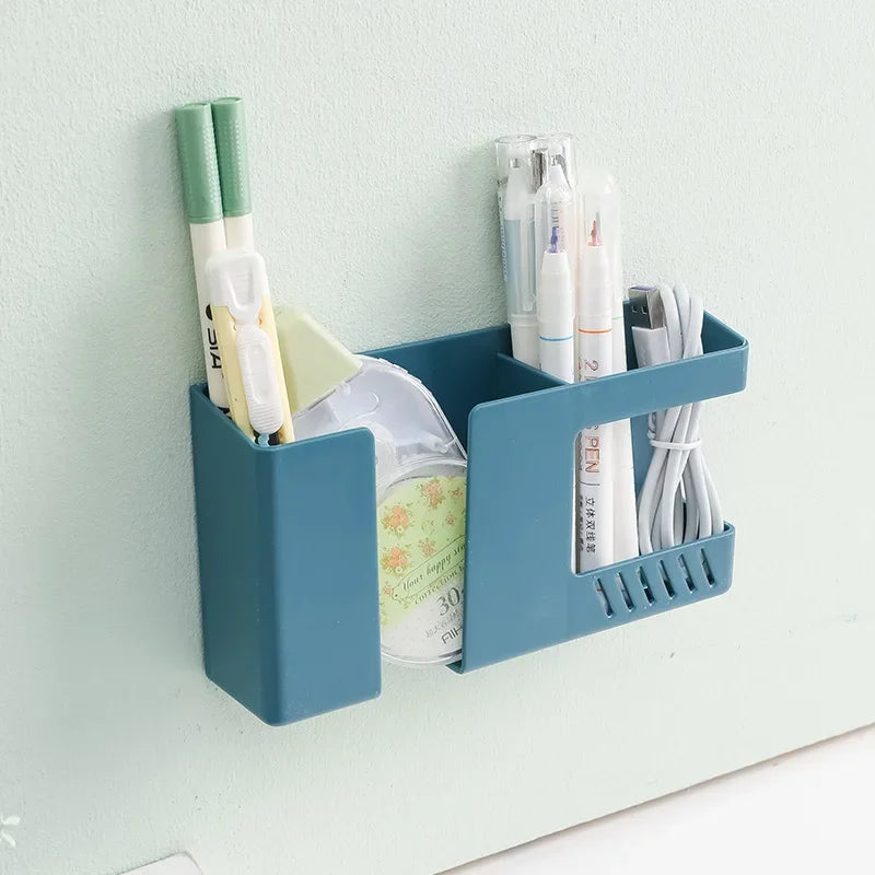 Shelves 2 In 1 Wall-mounted Mobile Phone Charger/Remote Holder