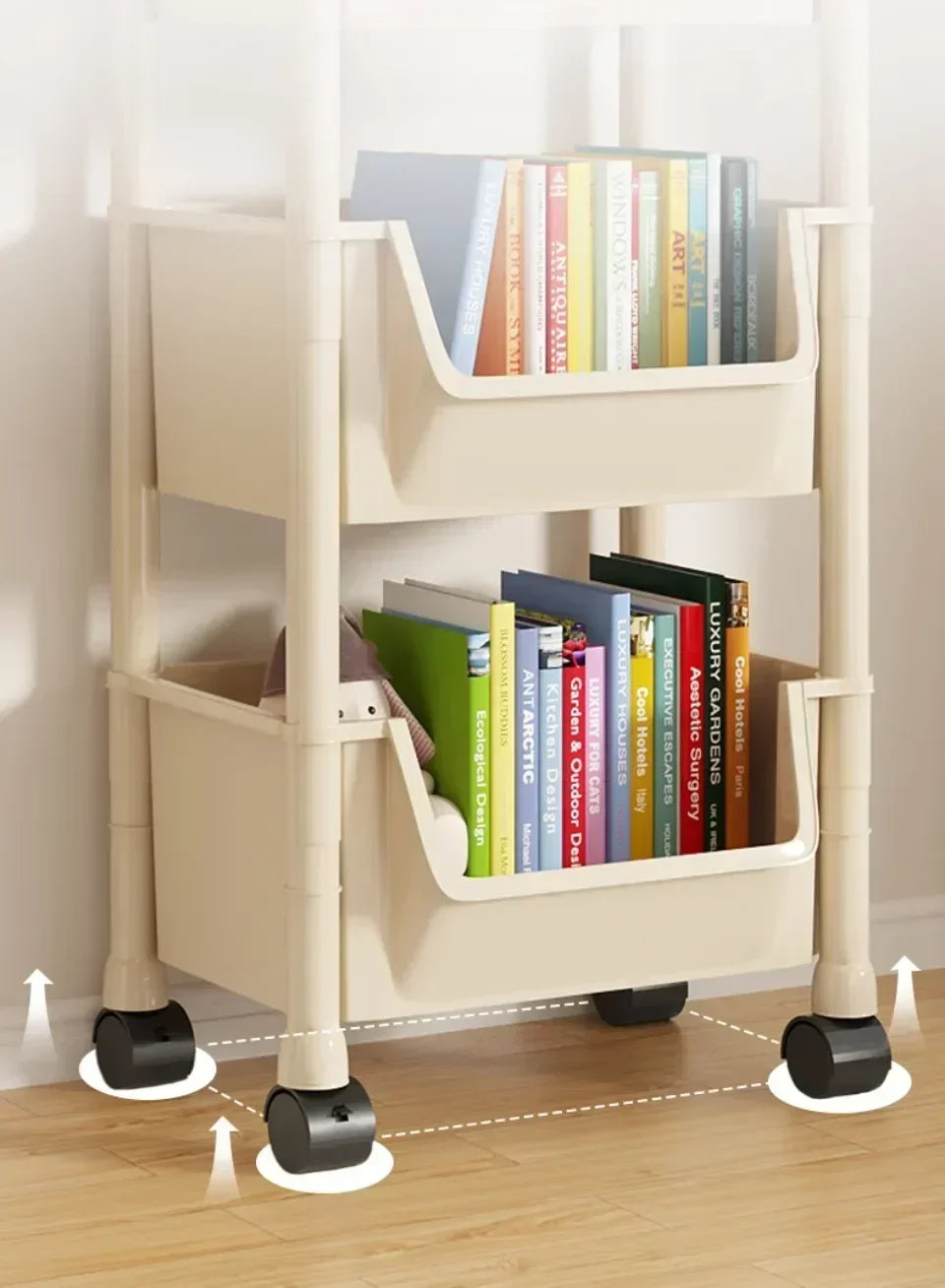 Portable Trolley Storage Rack Perfect for a College Dorm