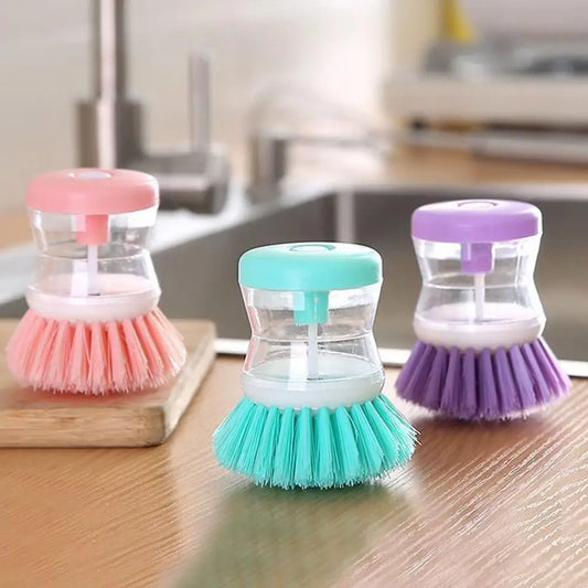 Kitchen Dish Brush with soap holder and dispenser