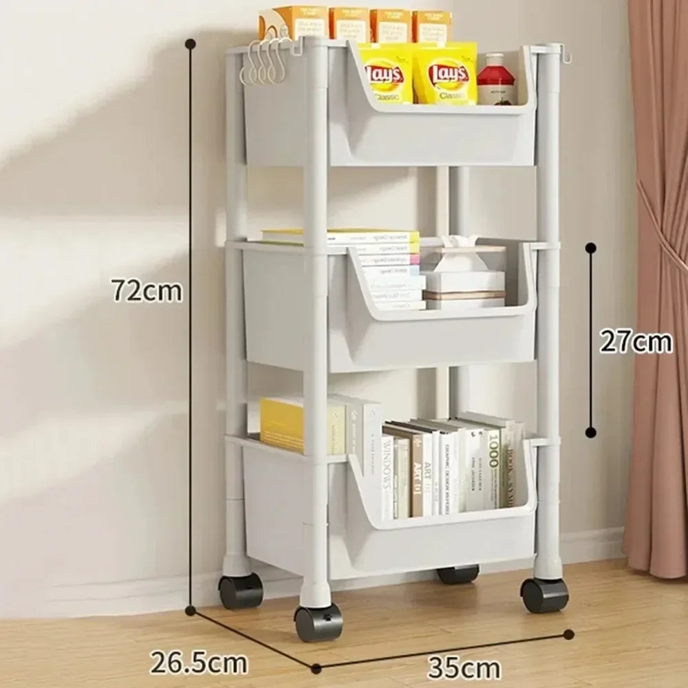 Portable Trolley Storage Rack Perfect for a College Dorm