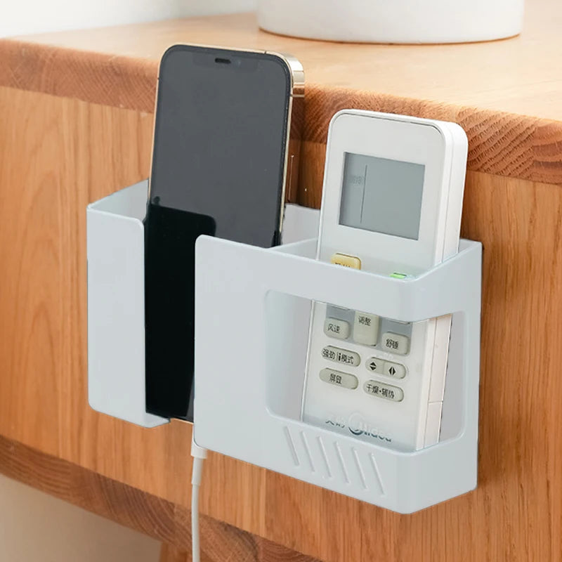 Shelves 2 In 1 Wall-mounted Mobile Phone Charger/Remote Holder