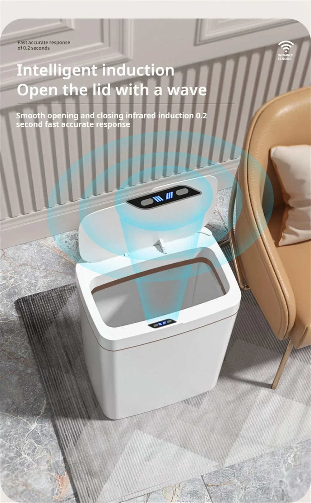 Automatic Bagging Electronic Trash Can