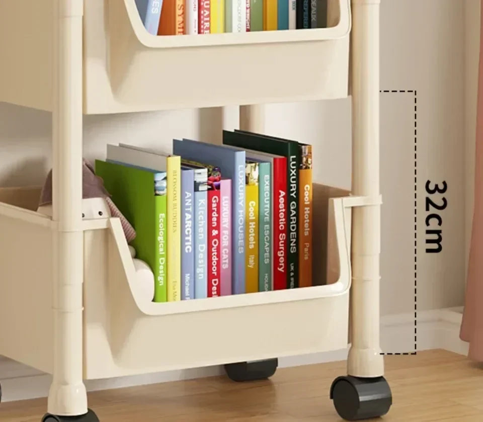 Portable Trolley Storage Rack Perfect for a College Dorm