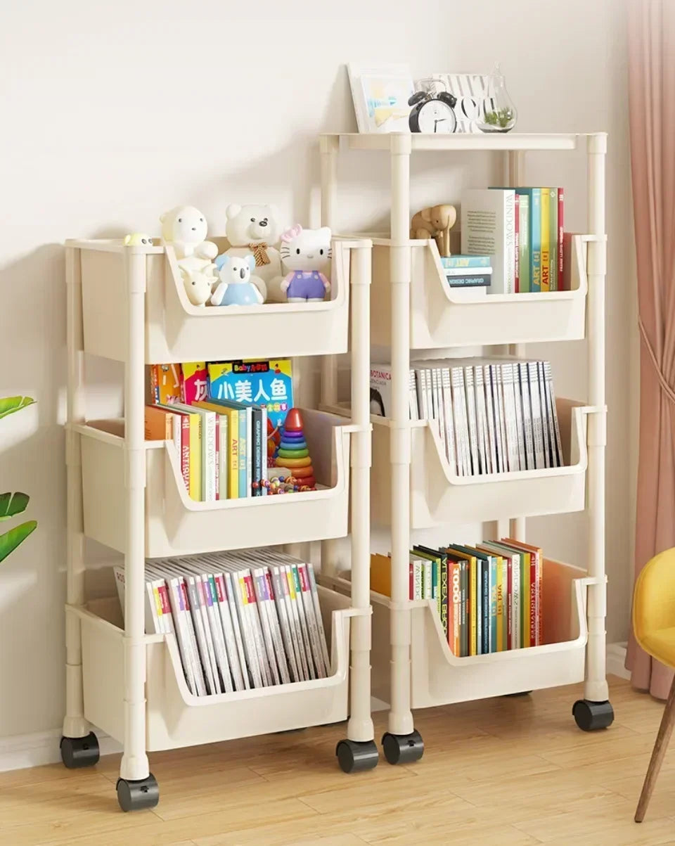 Portable Trolley Storage Rack Perfect for a College Dorm